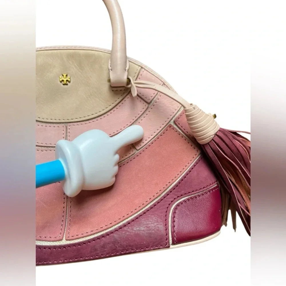 Tory Burch Womens Leather Crossbody Shoulder Bag Light Pink Seashell red - Picture 7 of 16